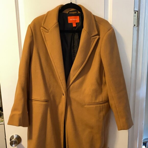 Long Women's Caramel/Tan Car Coat - size 1X - Picture 1 of 5